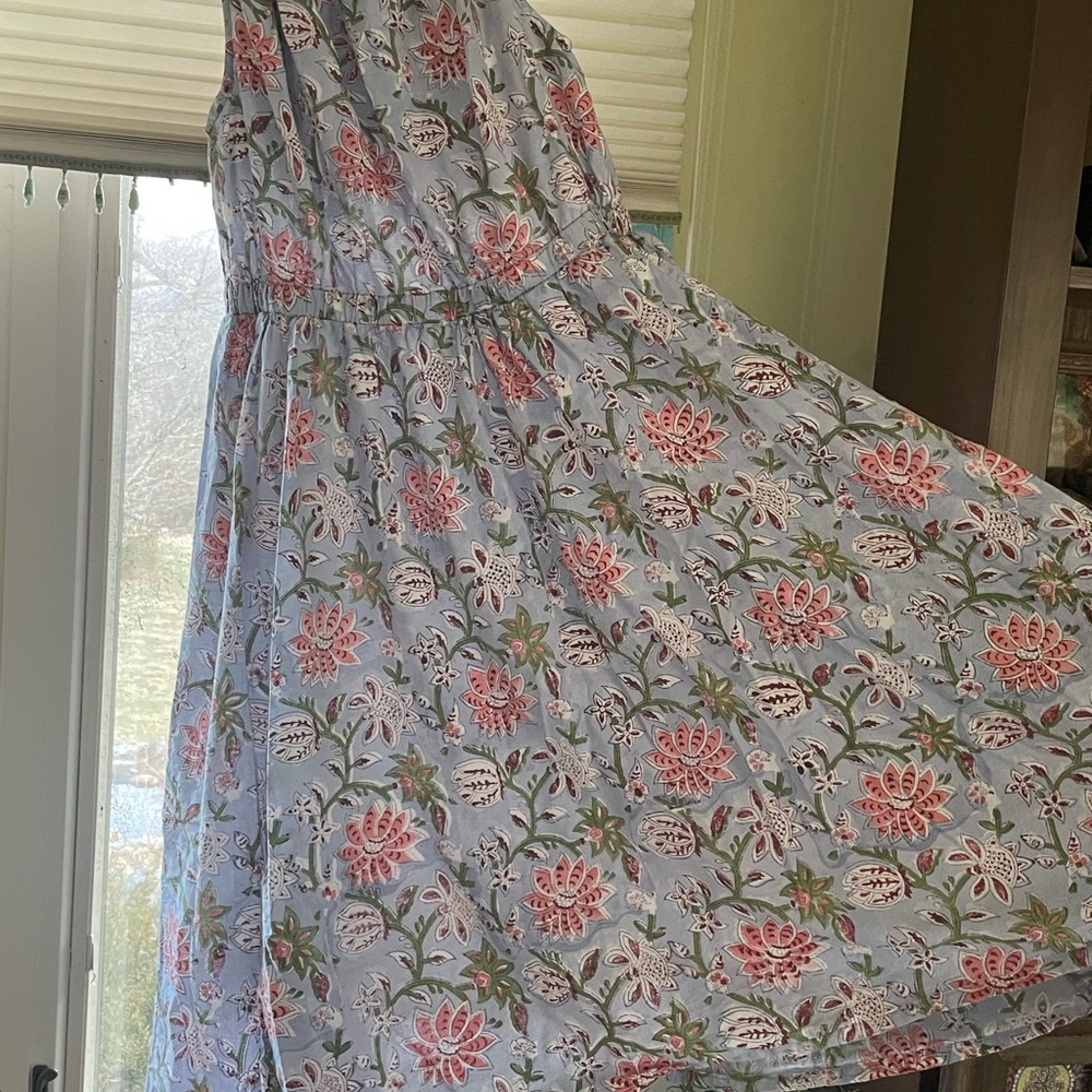 Maxime Zeaburg block print floral dress